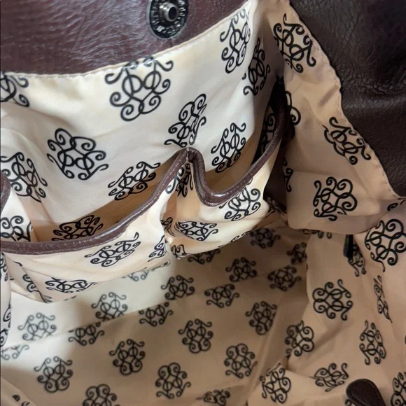 Jessica Simpson Brown Pebbled Shoulder Bag JS5132 Slouchy Buckle Hobo Purse - Picture 9 of 12